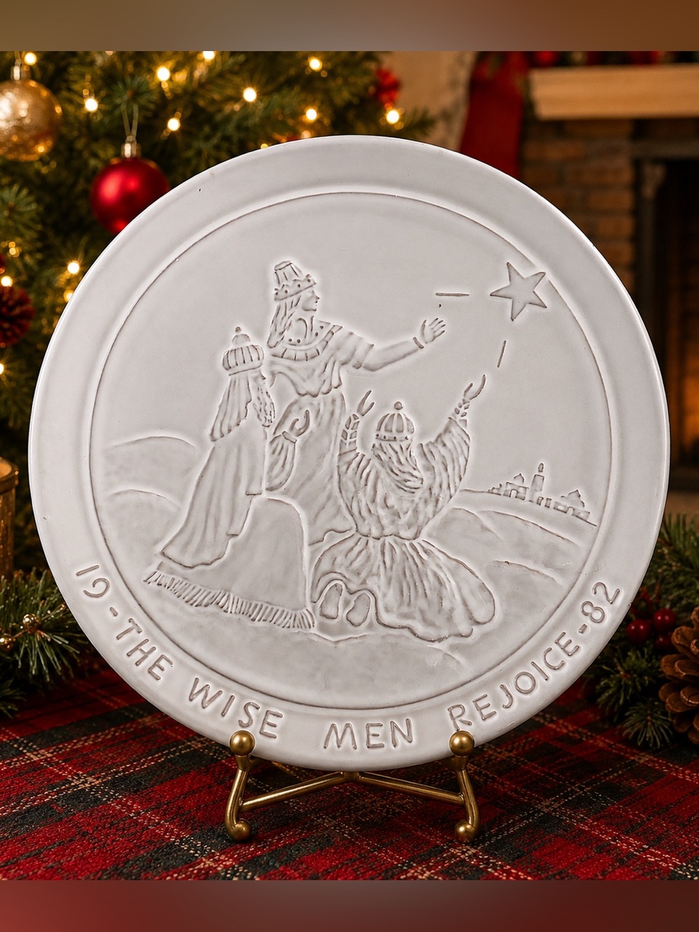 Frankoma Pottery 1982 The Wise Men Rejoice Christmas Collector Plate